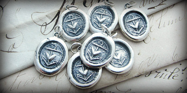 Anchor and Heart Wax Seal Necklace