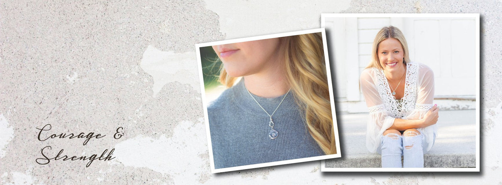 Wax Seal Jewelry Necklaces on Models