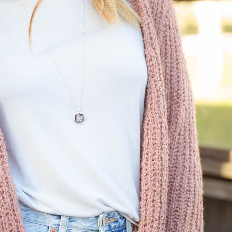 Bend Don&#39;t Break Wax Seal Necklace- go with the flow - the Oak and the Reed Aesop Fable