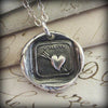 Love hurts wax seal necklace