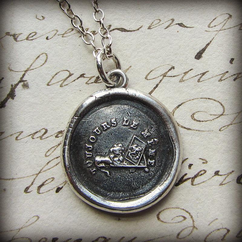 Always the Same wax seal pendant on pen