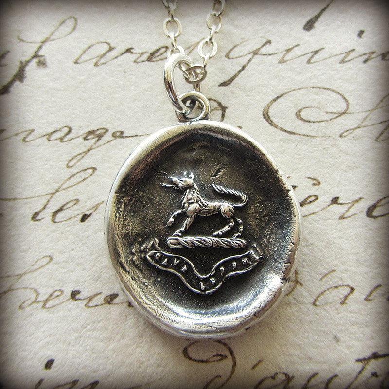 Wolf Wax Seal Pendant Necklace