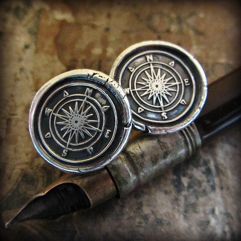 Compass cuff links