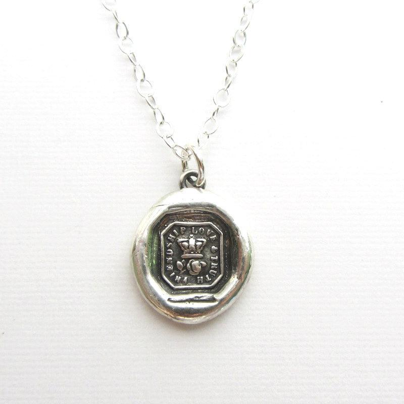 Crown Rose wax seal charm light 