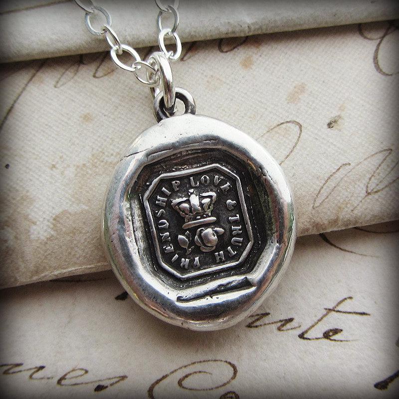 Crown Rose wax seal charm