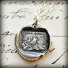 Guiding star ship wax seal pendant chain