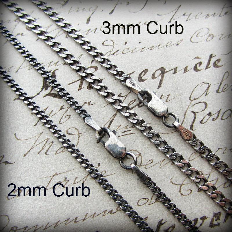Curb chain 2mm and 3mm