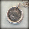 Don't leave me wax seal necklace