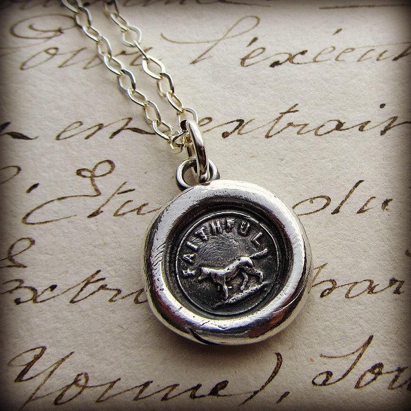 Faithful Dog Wax Seal necklace