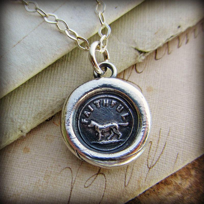 Faithful Dog Wax Seal necklace