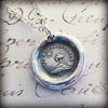 Tree and sun wax seal necklace silver chain