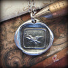 Eagle soaring wax seal necklace