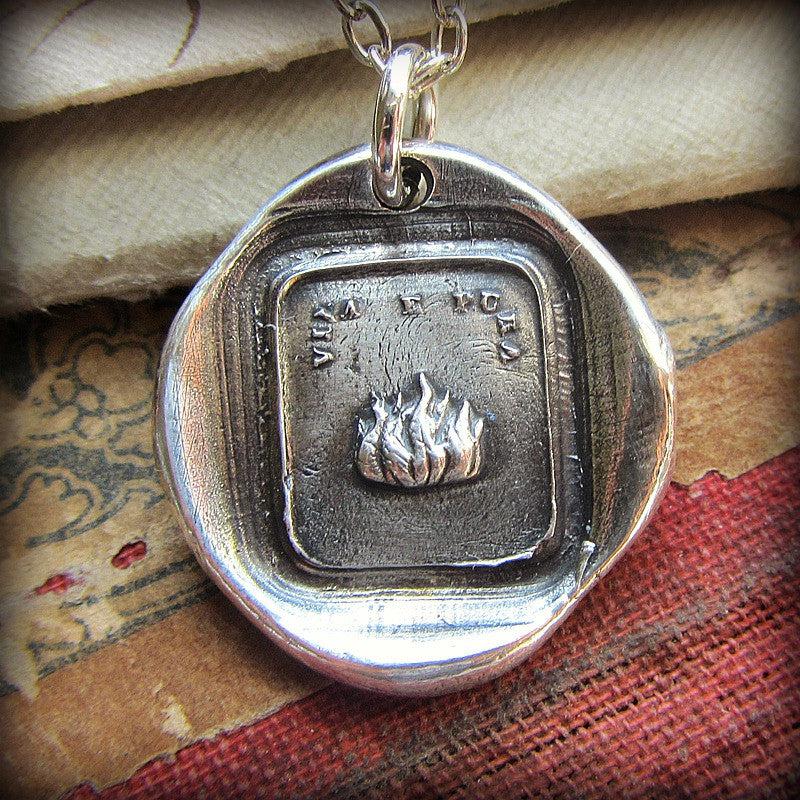Fire Wax Seal necklace