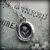 Tiny Flower Wax Seal Necklace