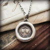 two heats for ever wax seal necklace