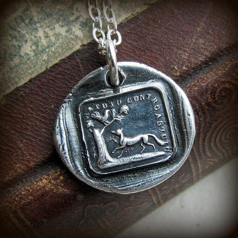 The Fox and the Rooster Aesop Fable Charm with chain