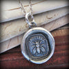 Large bee wax seal necklace