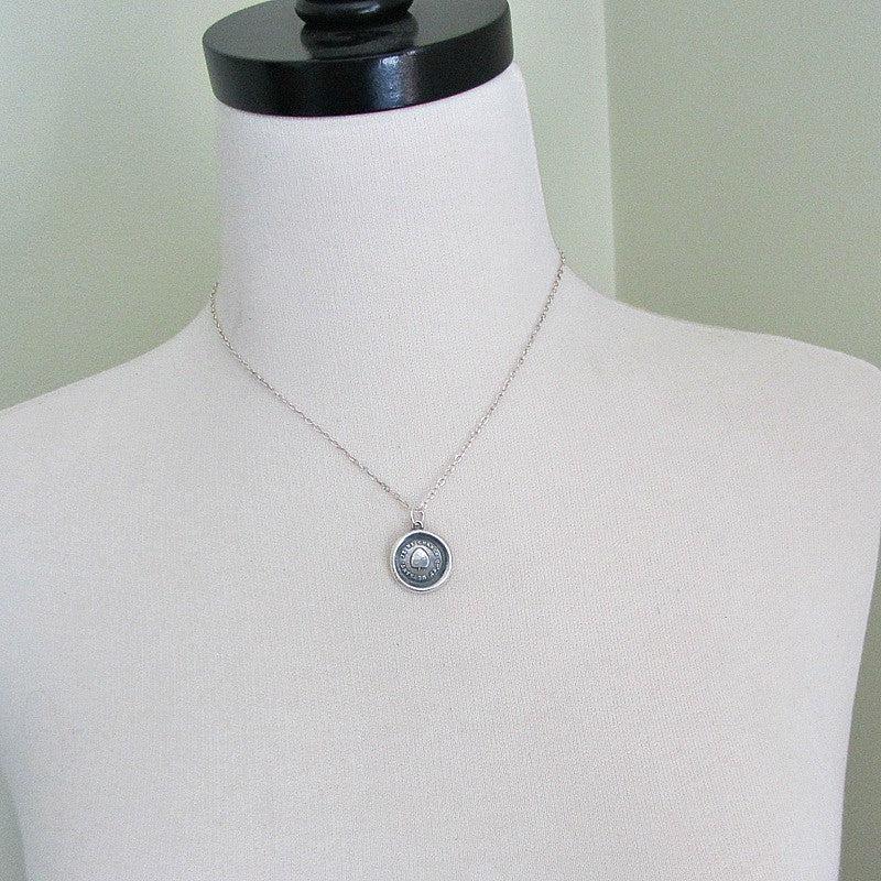 Ivy Leaf Wax Seal Pendant on a mannequin