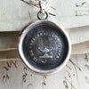 Genie lamp wax seal necklace paper