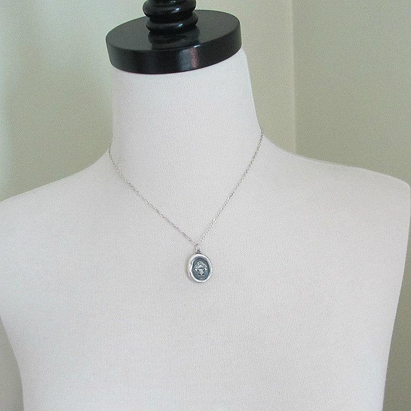 Lion Wax Seal Crest on a mannequin