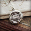 Love lasts french wax seal pendant