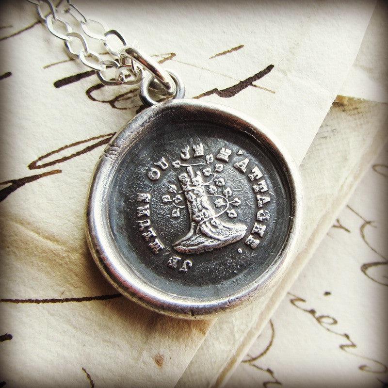 Woodbine and the Oak - Till Death Do Us Part Wax Seal Necklace tree