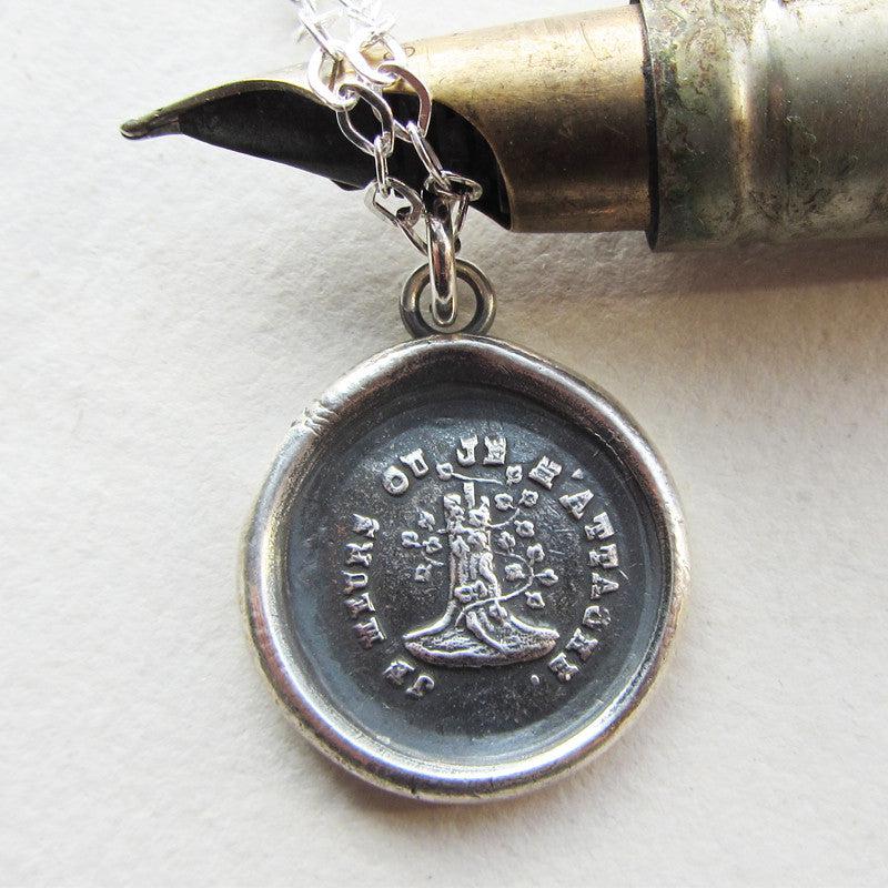 Woodbine and the Oak - Till Death Do Us Part Wax Seal Necklace on pen