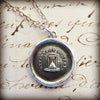Hourglass wax seal necklace with chain
