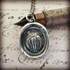 Can can girl wax seal necklace