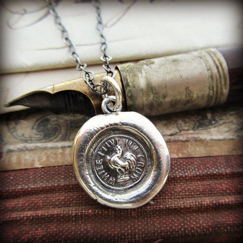 Rooster Wax Seal Necklace - Shannon Westmeyer Jewelry