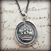 Ship Wax Seal Necklace dark chain