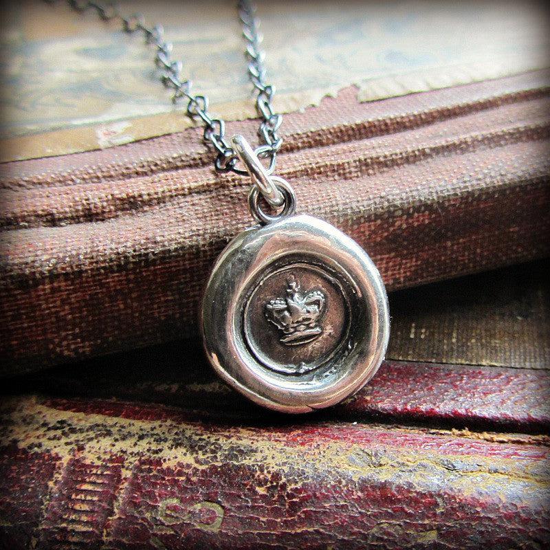 Tiny Crown Wax Seal close up