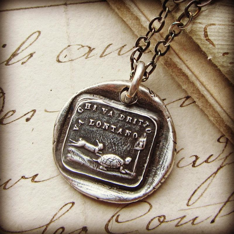 The Tortoise and the Hare wax seal brass