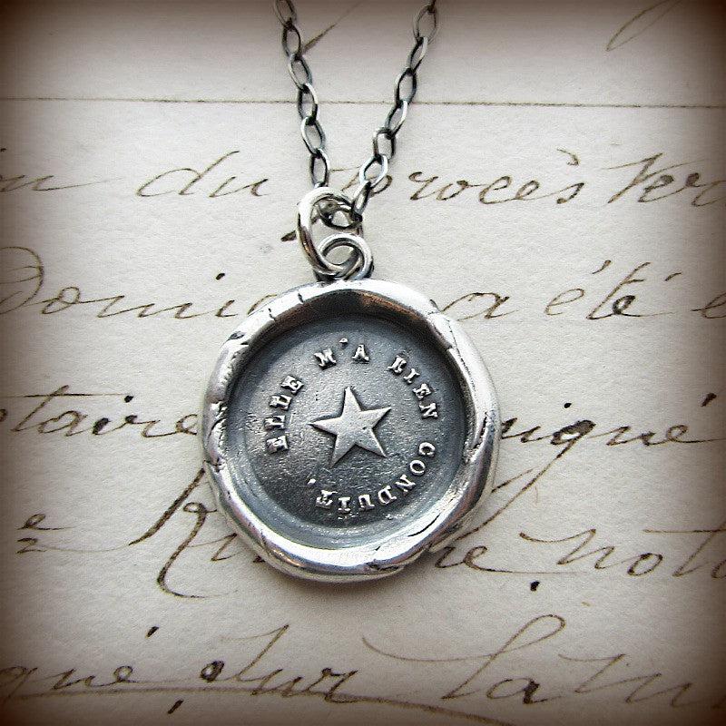 True North Star Wax Seal Necklace 