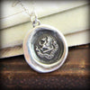 Griffin wax seal necklace white chain