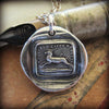 Wounded heart wax seal necklace