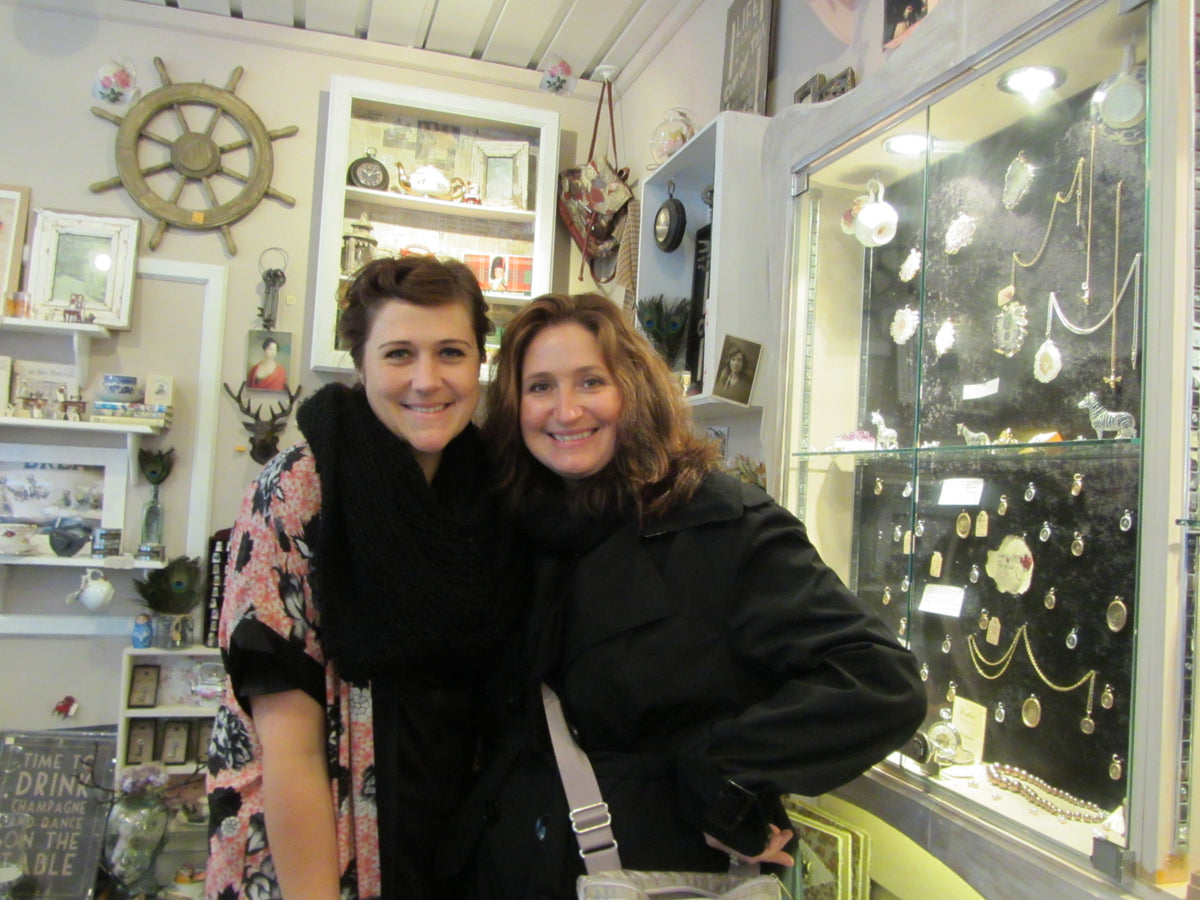 Scottish Thistle wax seal necklace mom and daughter