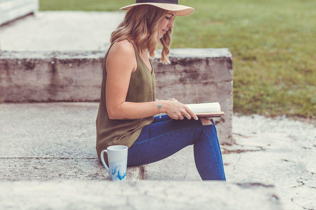 Gratitude Adjustable Wax Seal Bracelet on a model