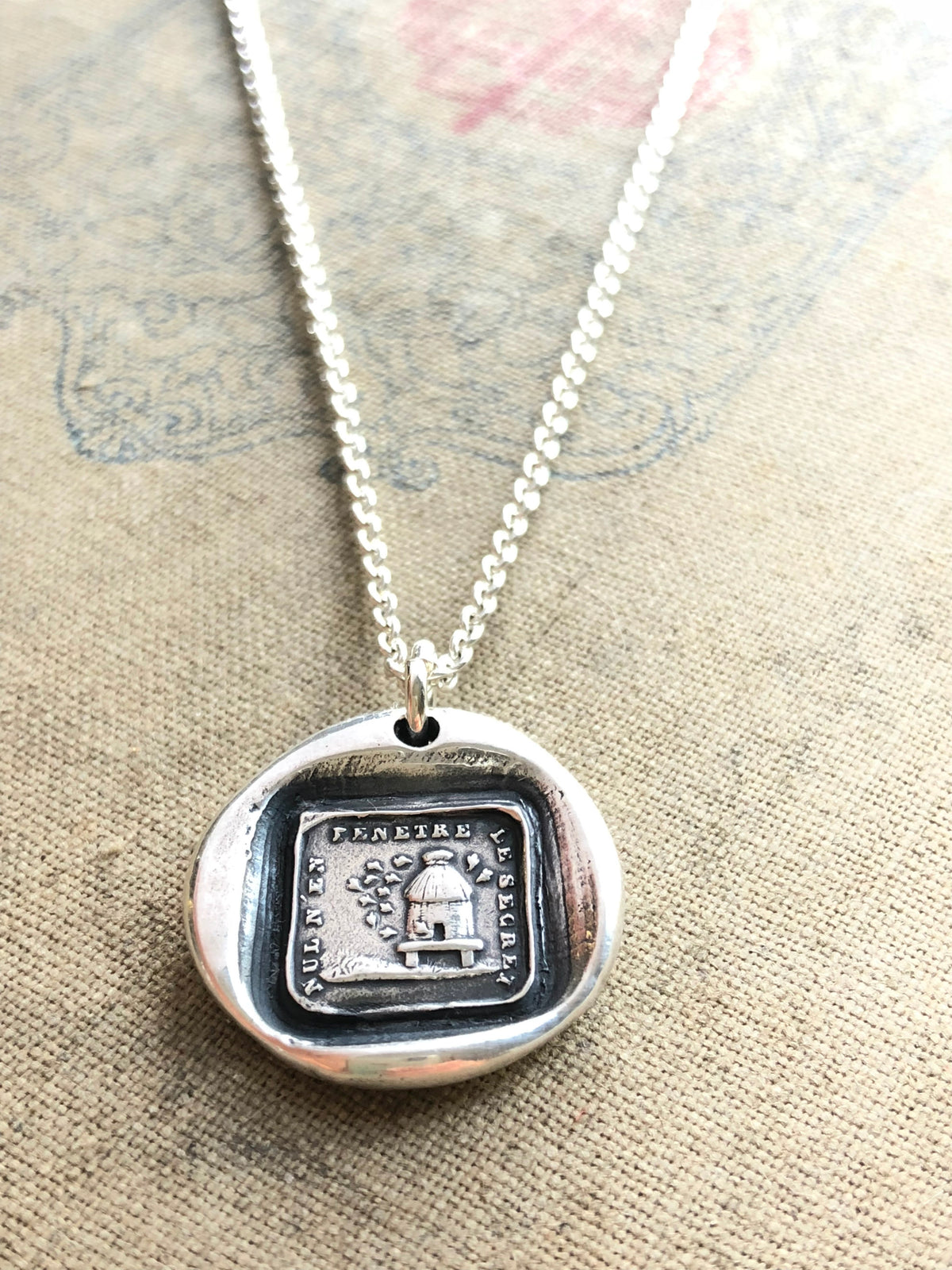 Beehive wax seal necklace chain