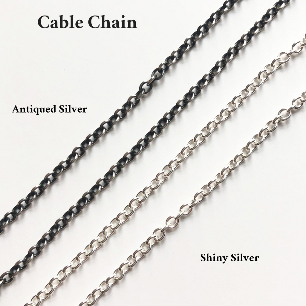 925 Sterling Silver Cable Chain - Adjustable 16-18 — Abbey Road Collection