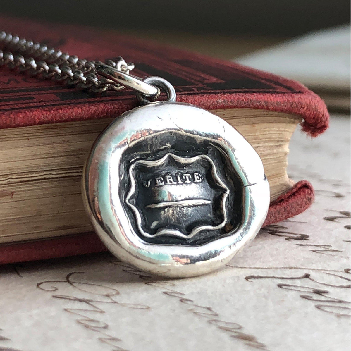 Truth Wax Seal Necklace - I write the truth