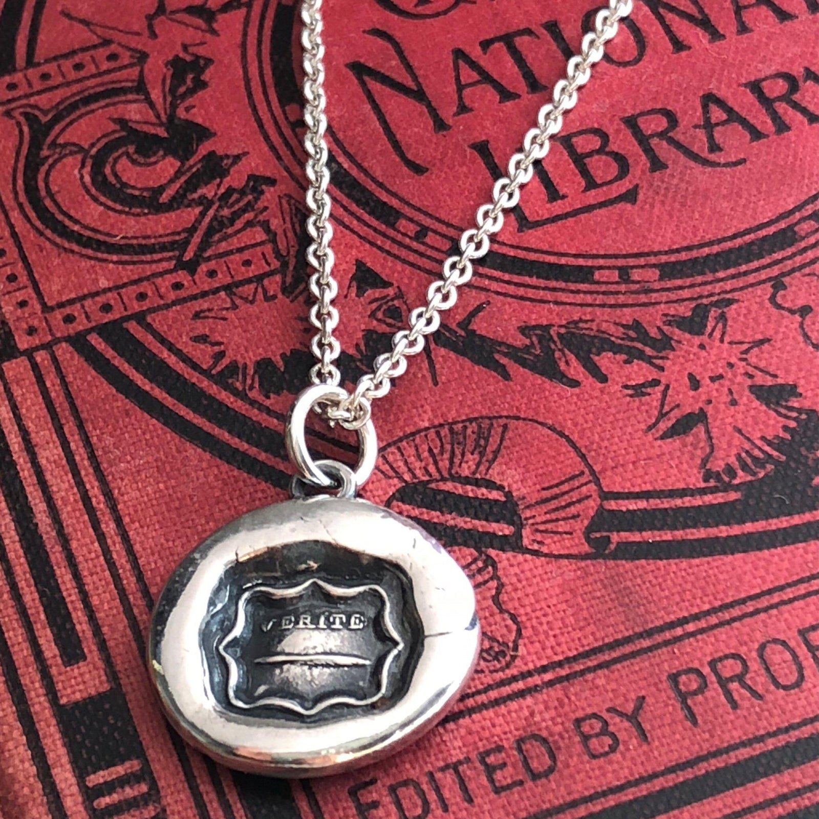 Truth wax seal necklace