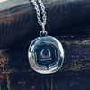 moon upside down wax seal charm