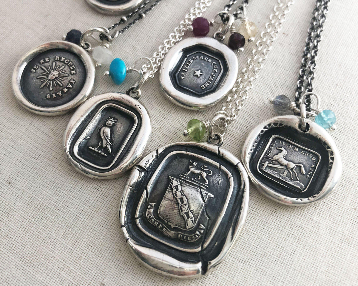 Monthly jewels options with wax seals