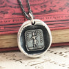 Always glad wax seal necklace