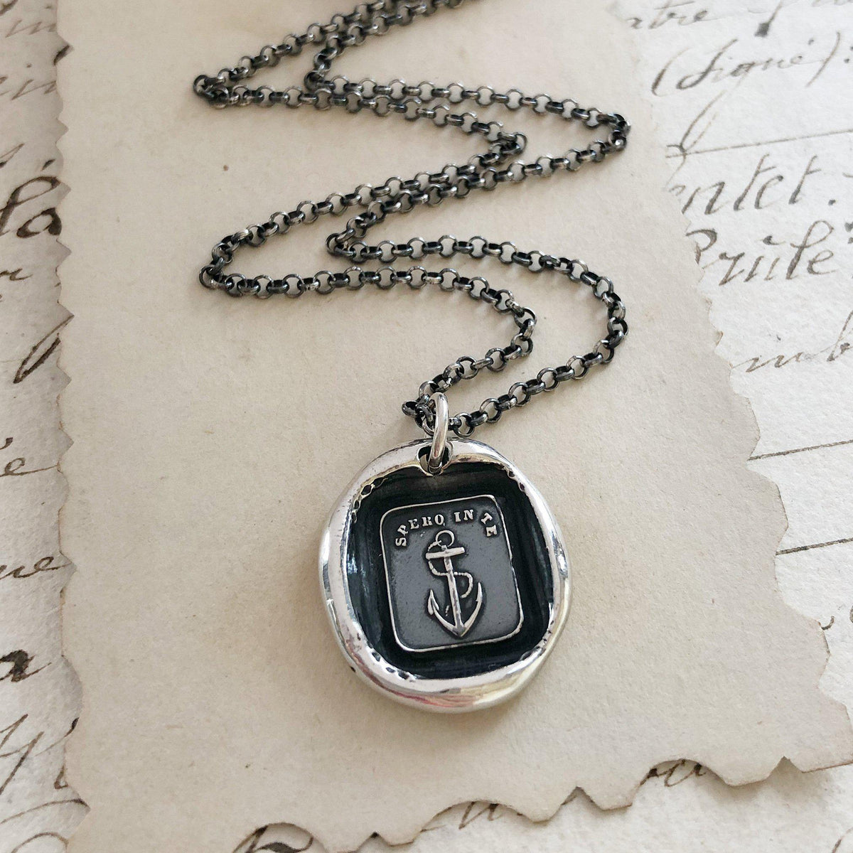 Anchor Necklace on a paper