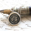 clover wax seal necklace