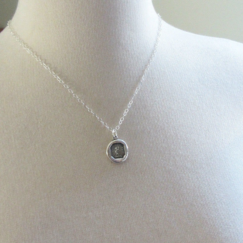 Cupid heart wax seal necklace mannequin