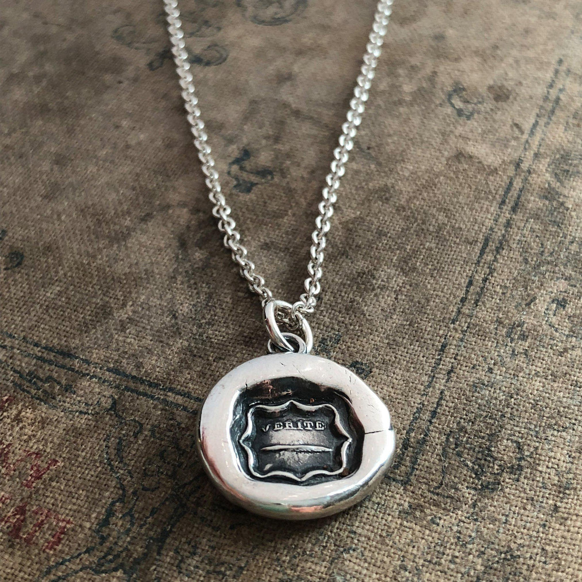Truth Wax Seal Necklace - I write the truth