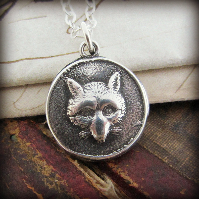 fox face wax seal necklace